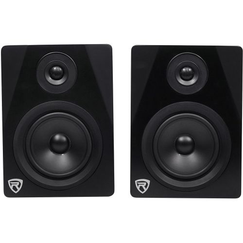  [아마존베스트]Rockville APM5B 5.25 2-Way 250W Active/Powered USB Studio Monitor Speakers Pair