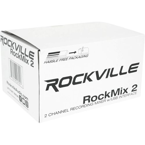  [아마존베스트]Rockville RockMix 2 Channel Mic/Instrument Pro Recording Mixer+USB Interface/EQ