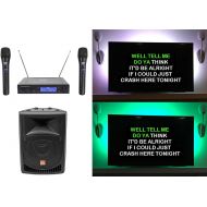 [아마존베스트]Rockville 8 Powered Pro Karaoke Machine/System w/LEDs+(2) Wireless Microphones