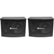 [아마존베스트]Rockville Pair KPS65 2-Way 400 Watt Karaoke Speakers+Wall Brackets/MDF, Black, 6.5