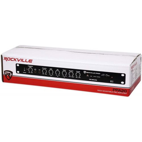  Rockville PPA20 Preamp Professional 1U Rack Mount Pre-Amplifier wCrossover+EQ