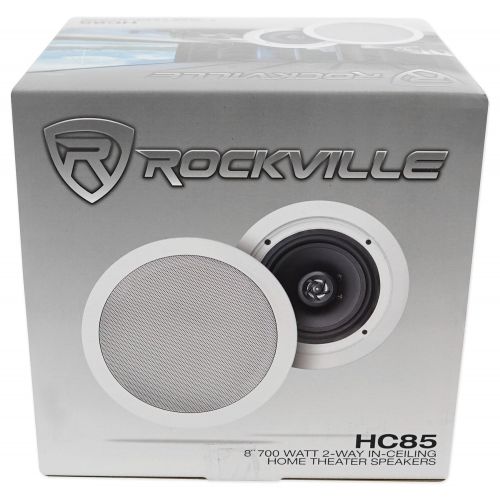  Rockville RPA6000USB 1000 Watt Home Theater Receiver+(4) 8 In-Ceiling Speakers