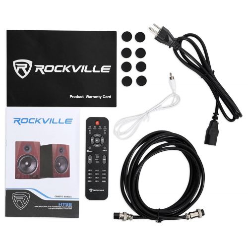  Rockville HTS8W Dual 8 Home Theater System wBluetoothFMUSBSDRCA+Mic Inputs