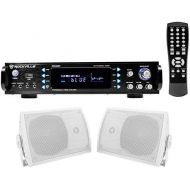 Rockville Home Theater Bluetooth Receiver + (2) 5.25 Speakers wSwivel Brackets