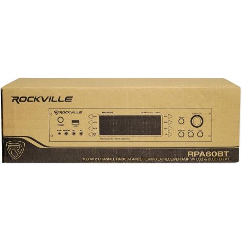  Rockville Home Theater Bluetooth Receiver + (2) 5.25 Speakers wSwivel Brackets