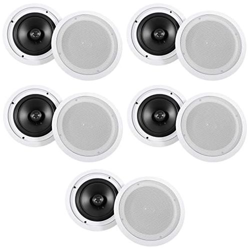  (10) Rockville HC85 8 Inch 700 Watt in-Ceiling Home Theater Speakers 8 Ohm