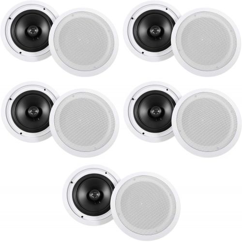  (10) Rockville HC85 8 Inch 700 Watt in-Ceiling Home Theater Speakers 8 Ohm