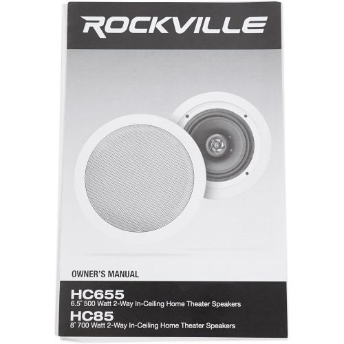  (10) Rockville HC85 8 Inch 700 Watt in-Ceiling Home Theater Speakers 8 Ohm