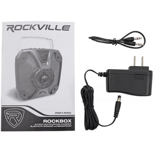  Rockville ROCKBOX 6.5 100 Watt Portable Rechargable Bluetooth Speaker w USBSD