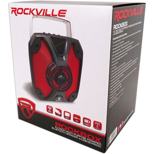  Rockville ROCKBOX 6.5 100 Watt Portable Rechargable Bluetooth Speaker w USBSD