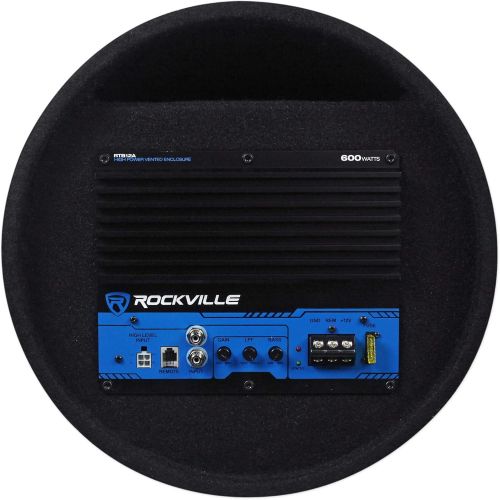  Rockville RTB80A 8 400 Watt Powered Subwoofer Bass Tube + MP3 Input