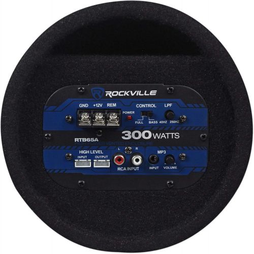 Rockville RTB80A 8 400 Watt Powered Subwoofer Bass Tube + MP3 Input