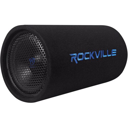  Rockville RTB80A 8 400 Watt Powered Subwoofer Bass Tube + MP3 Input