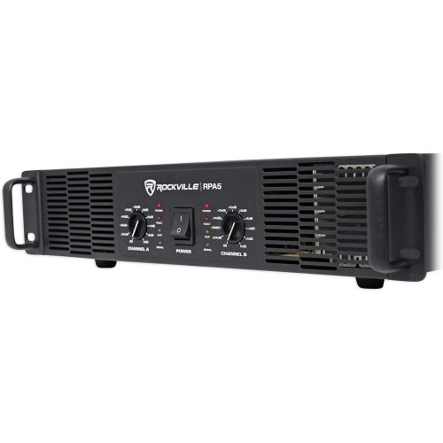  Rockville RPA5 1000 Watt Peak  500w RMS 2 Channel Power Amplifier ProDJ Amp