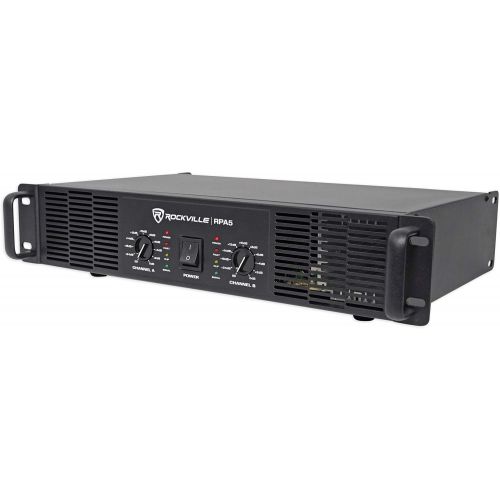  Rockville RPA5 1000 Watt Peak  500w RMS 2 Channel Power Amplifier ProDJ Amp