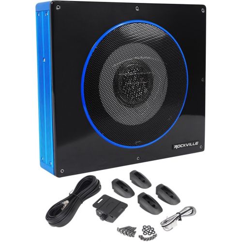  Rockville RW10CA 10 800 Watt Slim Low Profile Active Powered Car Subwoofer Sub