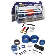 Rockville RXC4D 4 Farad12 Volt Digital Power Capacitor+RWK41 4 AWG Amp Wire Kit