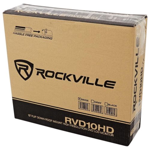  Rockville RVD10HD-BG 10.1 Flip Down Monitor DVD Player, HDMI, USB+Headphones