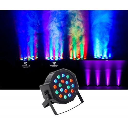  Rockville RockPAR50 LED RGB Compact Par Can DJClub DMX Wash Light+Dual Bracket