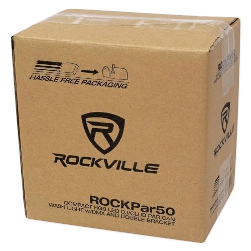  Rockville RockPAR50 LED RGB Compact Par Can DJClub DMX Wash Light+Dual Bracket