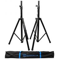 Pair of Rockville Tripod DJ PA Speaker Stands + Carrying Case Black RVSS2