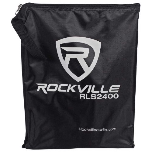  Rockville RLS2400 Lightweight Folding DJ Laptop Stand wExtra Shelf & Travel Bag