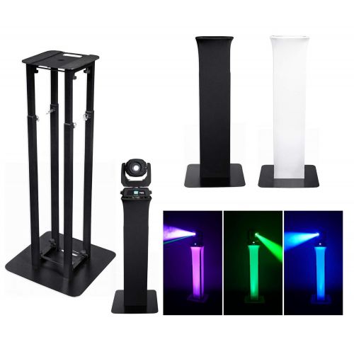  Rockville (2) Totem Stands+Black+White Scrims For (2) Chauvet Maverick Mk 2 Spot Lights