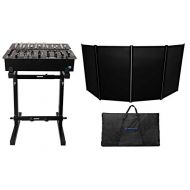 Rockville RFAAB DJ Event Facade Booth + Travel Bag + Scrim + Mixer Stand