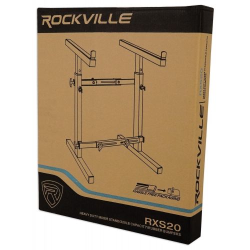  Rockville RFAAB DJ Event Facade Booth + Travel Bag + Scrim + Mixer Stand