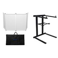 Rockville RFAAW DJ Event Facade Light Weight Booth+Travel Bag+Scrim+Laptop Stand