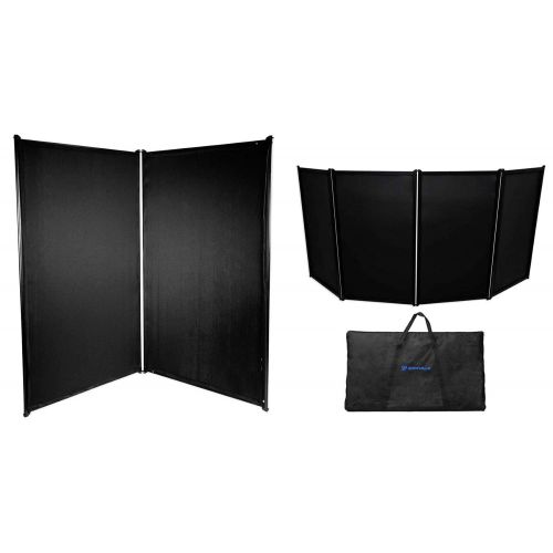  Rockville RFAAB DJ Event Facade 6-Panel Light Metal Frame Booth+Travel Bag+Scrim