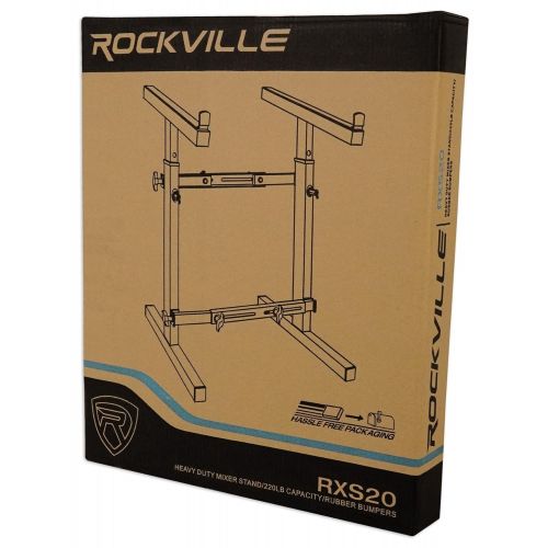  Rockville RFAAW DJ Event Facade Light Weight Booth+Travel Bag+Scrim+Mixer Stand