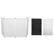 Rockville DJ Event Facade Light Metal Frame Booth+Bag+Black+2) Sets White Scrims