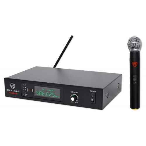  Rockville RWM50U UHF Handheld Wireless Microphone Mic For Church Sound Systems