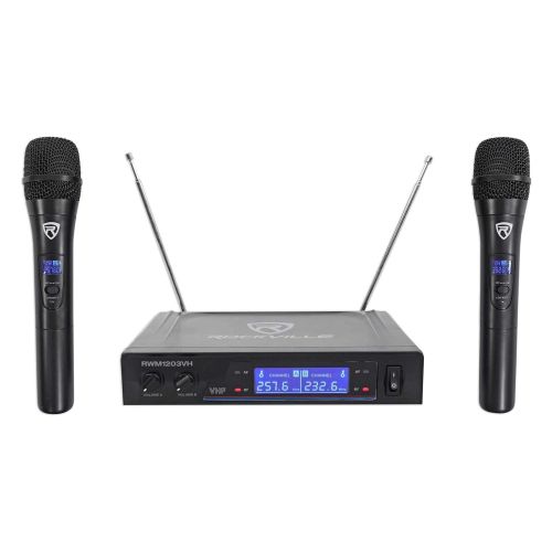  Rockville RWM1203VH VHF Wireless (2) HandHeld Microphones 4 Church Sound Systems