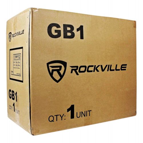  Rockville GB1 Portable Powered PA System WMixer+Speakers+Stands+Mic DJ Package