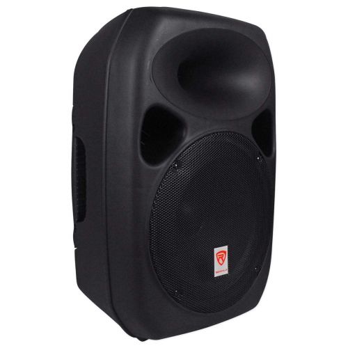  Rockville Dual 12 Powered Speakers, Bluetooth+Mic+Speaker Stands+Cables (RPG122K)