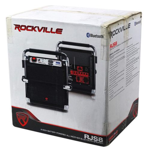  Rockville Rjs8 8 JobsitePortable Rechargeable Powered Bluetooth Pro SpeakerMic