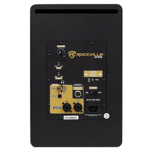  (2) Rockville APM8C 8 500w Studio Monitors+Stands+Pads+Headphones+Mic+Shield