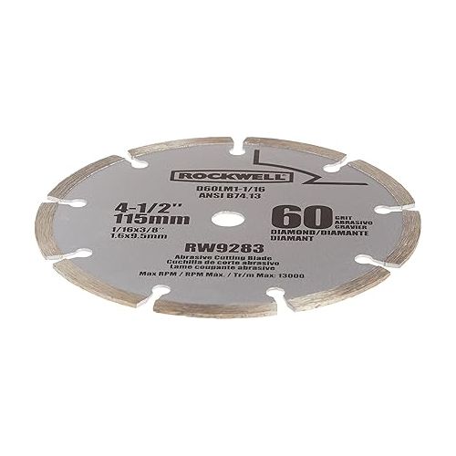  Rockwell RW9283 4 1/2-Inch 60-Grit Diamond Compact Circular Saw Blade