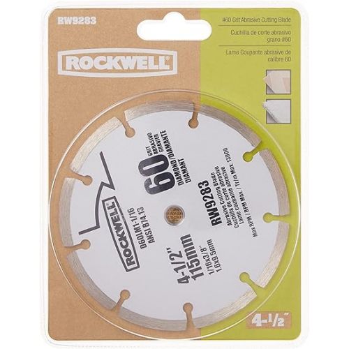  Rockwell RW9283 4 1/2-Inch 60-Grit Diamond Compact Circular Saw Blade