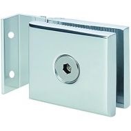 Rockwell Security Screw in Mini Hinge Door Mount Glass in Polished Chrome Finish Fits 1/4 Inch Glass Shower Doors for Residential Use