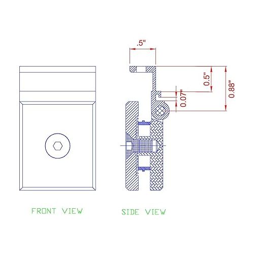  Rockwell Security Screw in Mini Hinge Door Mount Glass in Polished Chrome Finish Fits 1/4 Inch Glass Shower Doors for Residential Use