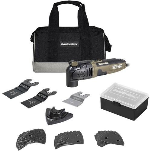  Rockwell 3.0 Amp Sonicrafter Oscillating Multi-Tool, with Variable Speed, Hyperlock Clamping, and Universal Blade Fit System, 31-Piece Kit with Bag ? RK5121