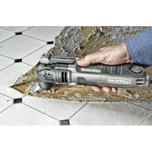  Rockwell 3.0 Amp Sonicrafter Oscillating Multi-Tool, with Variable Speed, Hyperlock Clamping, and Universal Blade Fit System, 31-Piece Kit with Bag ? RK5121