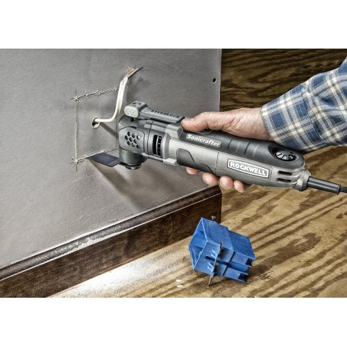 Rockwell 3.0 Amp Sonicrafter Oscillating Multi-Tool, with Variable Speed, Hyperlock Clamping, and Universal Blade Fit System, 31-Piece Kit with Bag ? RK5121
