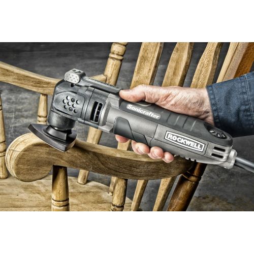  [아마존베스트]Rockwell 3.0 Amp Sonicrafter Oscillating Multi-Tool, with Variable Speed, Hyperlock Clamping, and Universal Blade Fit System, 31-Piece Kit with Bag  RK5121