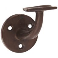 Rockwood 702.10B Bronze Hand Rail Bracket with Fasteners for Wood Rail, 2-13/16 Diameter Base, 3-1/2 Projection, Satin Oxidized Oil Rubbed Finish
