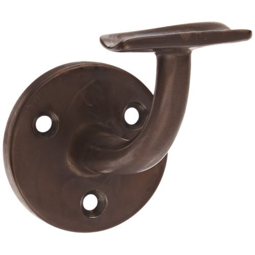  Rockwood 702.10B Bronze Hand Rail Bracket with Fasteners for Wood Rail, 2-1316 Diameter Base, 3-12 Projection, Satin Oxidized Oil Rubbed Finish