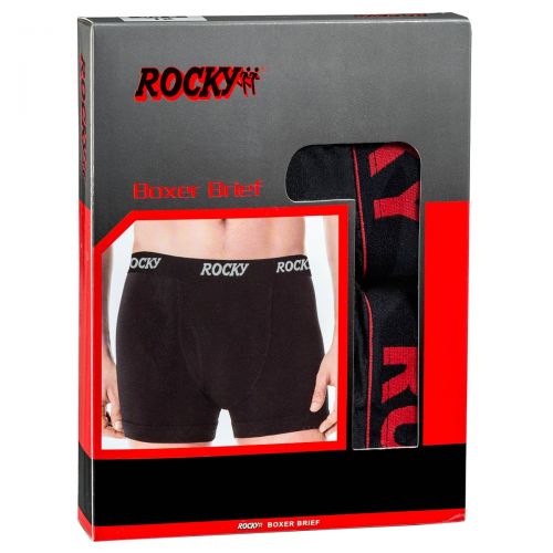  Rocky Mens Boxer Briefs 2 Pack - 6 Performance Underwear 4-Way Stretch